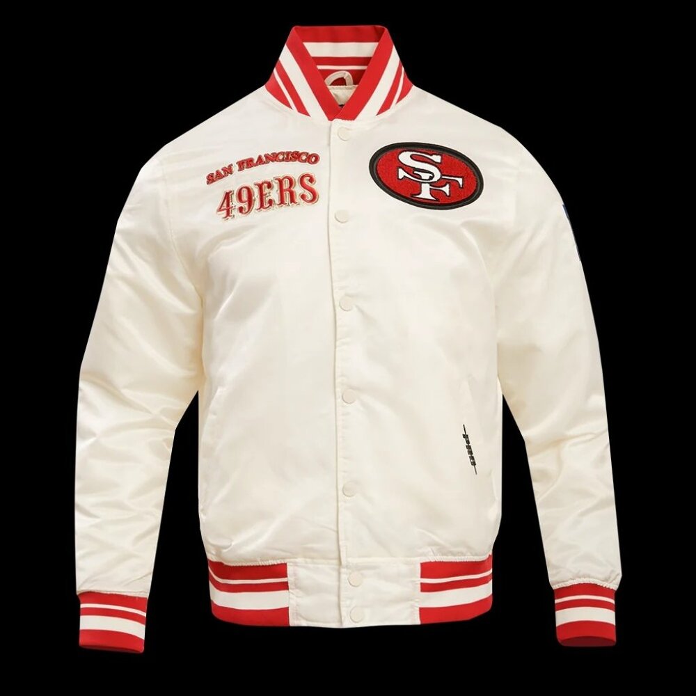 NFL San Francisco 49ers Retro Classic Men's Rib Satin Jacket (Size S)